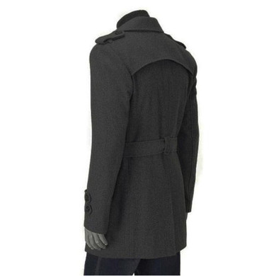 ROKEDISS 2017 New Winter Double breasted wool coat men long sections thick woolen coats Mens Casual Fashion Jacket Z128
