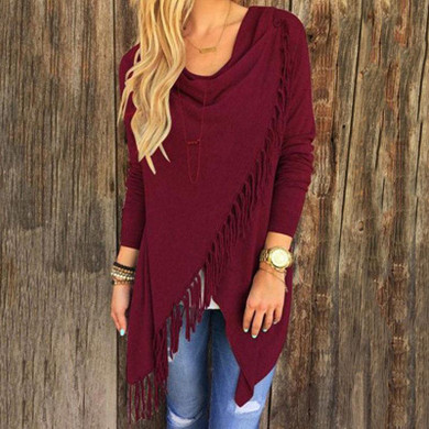 Rogi Women Long Sleeve Blouse 2018 Tassel Kimono Blouses Female Vintage Shirt Ladies Tops Blusa Feminina Vetement Femme S-3XL