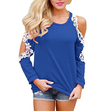 Rogi Women Cotton Tops and Blouses 2018 Vetement Femme Fashion Lace Crochet Shirts Sexy Cold Shoulder Blouse Blusa Feminina 2XL