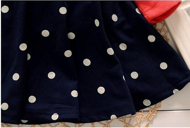 BibiCola Hot selling kids clothes spliced design girls dresses name brand kids dress spring autumn children clothing lace child