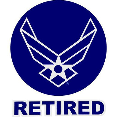 Air Force Retired With Hap Arnold Wing 4" Clear Decal