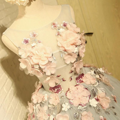 IBayU Luxury 3D Flower Cocktail Dresses For Party Short Cocktail Dress Vestido De Festa Curto New Prom Dresses 2017 Sheer Tulle