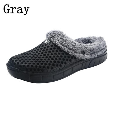 IAHEAD Men Shoes Mens Slippers Indoor Winter Slippers Men Flip Flops Men Short Plush Keep Wram Shoes pantoufle homme MU259