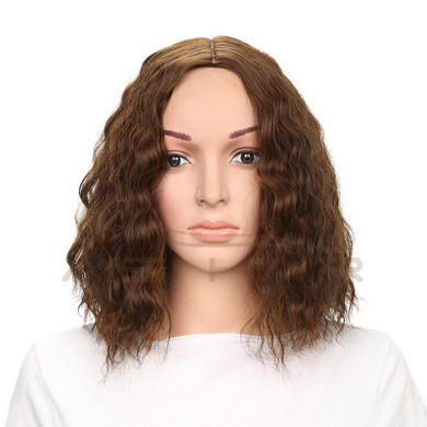 I's a wig Short Water Wave Brown Hair Wigs for Black Women