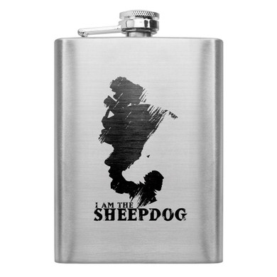 I Am the Sheepdog 8 oz. Flask