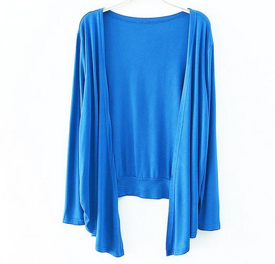 Hzhtmy Spring Autumn Long-sleeved Cardigan Irregular Hem Shawl Summer Sunscreen Clothing Women Loose Coat Knitted Cardigans