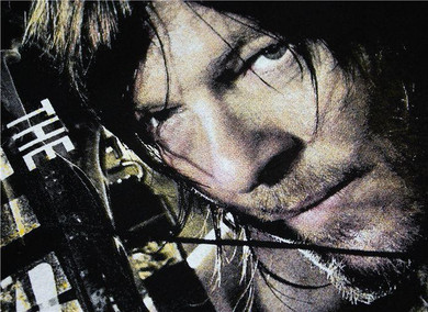 HZIJUE  Men's The Walking Dead 5 Daryl Cotton Black T Shirts DARYL