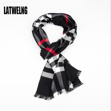 2017 Classic plaid men scarf in winter fashion knitted scarves classical plaid scarf for men imitation cashmere scarves