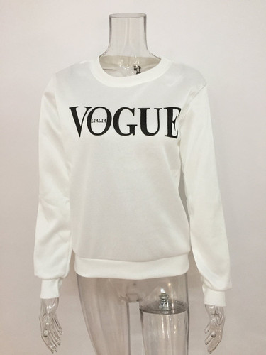 BTS 2017 Women Fashion Brand Hoodie VOGUE Letter Print Sweatshirt Knitted Long Sleeve Pullovers Polerones Mujer Harajuku Tops
