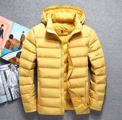 BTKSYXGS 2017 New winter short design Light Thin Warm fashion men's Hooded down jacket coat parka outerwear SIZE M-4XL Color 4