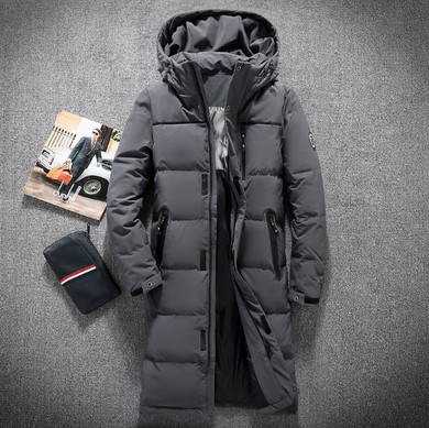 BTKSYXGS 2017 men's winter long design Hooded 90% white duck down jacket coat parka fashion Thickening warm outerwear overcoat