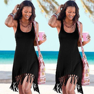 2017 Sexy Women Dress Summer Casual Sleeveless Beach Dress Short Mini Dress