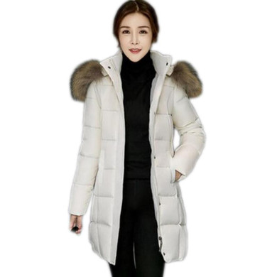 AKSLXDMMD Plus Size Fashion Winter Jacket Women 2017 New Thick Warm Female Jacket Fur Hooded Cotton Coat Parkas Overcoat LH1192