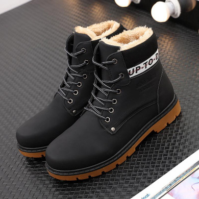 Ake Sia 2017 winter men's boots High quality pu fashion trend men's boots casual plus velvet warm cotton Martin shoes