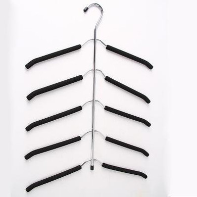 LASPERAL Multilayer Hanger Fish Bone Shape Stainless Steel Clothing Storage Racks Clothing Storage Holder Rack Wardrobe Hanging