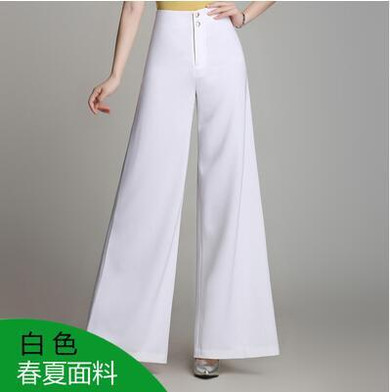 2017 spring and autumn Fashion casual female women plus size high Waist wide leg dance pants trousers clothes clothing