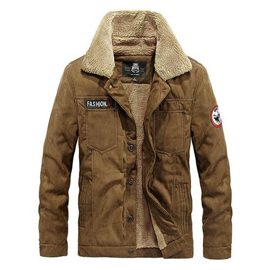 AFS JEEP Brand Men's Short Winter Cotton Padded Jacket Coats Warm Casual Fashion Men Winter Outwear Parkas D163