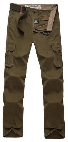 Afs Jeep Autumn Winter Men's Cargo Pants Cotton Military Army Straight Loose Casual Trousers With Multi Pocket