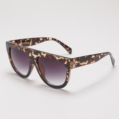 AFOFOO Fashion Sunglasses Brand Designer Vintage Women Flat Top Sun glasses Female Rivet Shades Oversize Eyewear Oculos De Sol