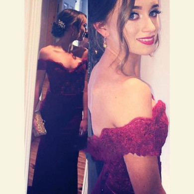 Robe De Soiree 2017 Mermaid Burgundry Long Evening Dress Party Elegant Vestido De Festa Long Prom Gowns 2017 With Belt