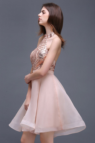 Robe de Cocktail Sexy Backless Halter Neck Short Cocktail Dresses 2017 Cheap Summer Prom Homecoming Dress Vestido de Festa Curto