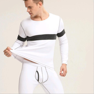 2016 men's autumn and winter thermal underwear sets plus thick velvet cotton round neck comfortable breathable underwear set