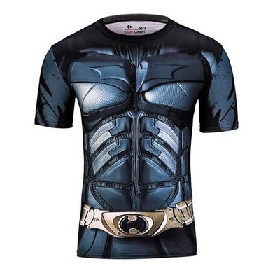 2016 marvel batman compression shirt fitness tights crossfit quick dry short sleeve t shirt Summer Men tee tops clothing