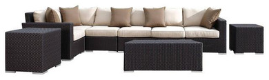 2016 Luxury Furniture Outdoor Rattan Corner Sectional Sofa Set