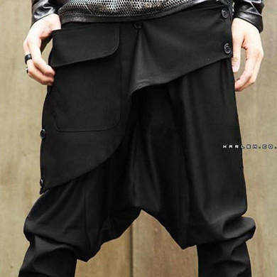 New 2016 Men's Hip Hop Skinny Pants Baggy Harem Trousers Mens Joggers Drop Crotch Pants Men Pantalones Hombre