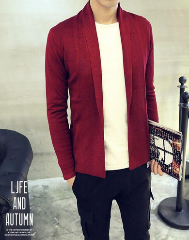 2017 spring autumn men fashion open style sweaters cardigans young men casual sweaters cardigans