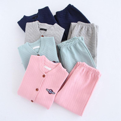 warm thick cotton men women Home Clothing winter pijama autumn sleepwear long sleeve long bottoms striped pyjama homme