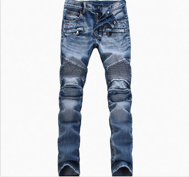 Free Shipping 2017 High Quality Men Jeans Casual Design Biker Jeans Men Slim Zipper Denim Straight Skinny Men Jeans