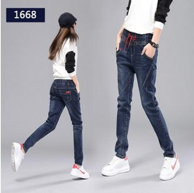 Free Shipping 2017 Fashion Long Pants For Women Casual Trousers Plus Size 26-34 All Match Loose Denim Jeans Female Harem Pants