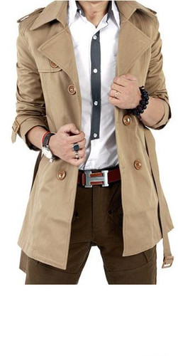 free shipping 2017 Autumn  Trench Men Double Breasted Trench Men's Outerwear Casual Coat Men's Jackets 59