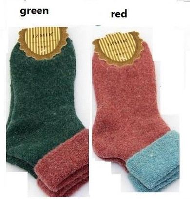 Free Shipping 2016 Winter socks cashmere women's cotton socks thermal thicken winter socks towel hemming warm socks 2 pairs
