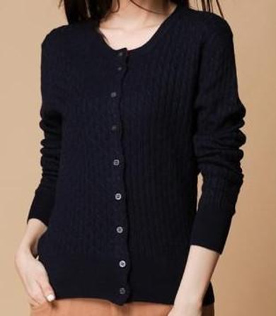 Free shipping 2016 new women's round neck cashmere sweater pure wool cardigan autumn winter sweater cardigan sweater coat women