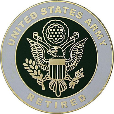 Army Retired Large Crest 1 1/2" Lapel Pin