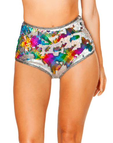 Two-Tone Booty Rave Shorts (Multiple Colors)