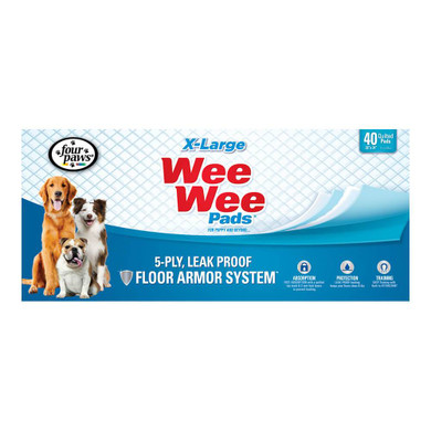 Extra Large Wee Wee Pads - 28”x 34” - Four Paws