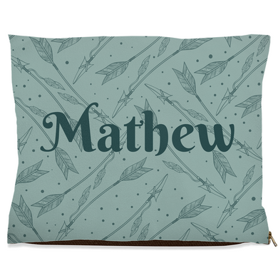 Custom Teal Arrow Dog Beds