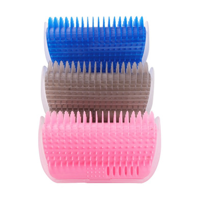 Corner Pet Brush Comb Play Cat Dog Plastic Scratch Bristles Arch Massager Self Grooming Cat Dog Scratcher
