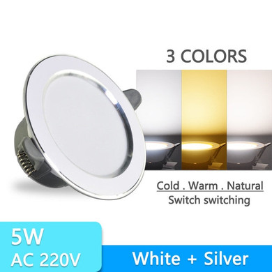 Downlight 10pcs 3W 5W led Downlight AC220V six color recessed downlight ceiling Kitchen living room Indoor ceiling spot light