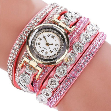 OTOKY Fashion Leather Bracelet Watch Women Casual Dress Vintage Rhinestone Wristwatch Luxury Quartz Watch Clock #30 Gift 1pc