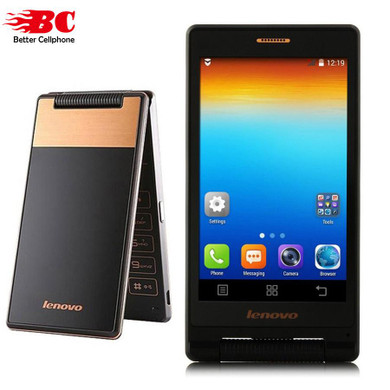 Original lenovo A588T MTK6582 Quad Core Flip Phone Smartphone 512MB RAM 4GB ROM Dual Sim 4.0 Inch 5MP camera Russian language