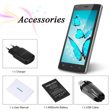 Original Doogee X5 MAX Pro Smartphone MTK6737 Quad Core 5.0 Inch Mobile Phone 2GB RAM 16GB ROM 4000mAH Android 6.0 4G Cell Phone