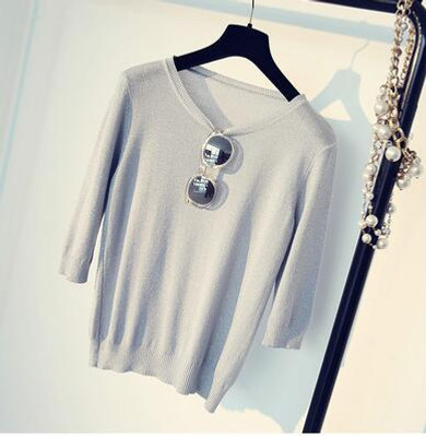 Harajuku 2017 T Shirt Women Tops Punk Bright T-shirt O-Neck 3/4 Sleeve Cute Tee Shirt Femme T-shirt Casual Tshirt for women A390