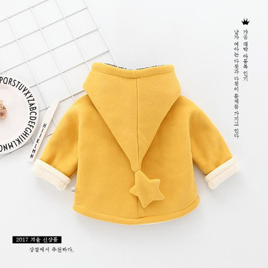 NGMZT Cute Hooded Clothes Coat New Spring Jackets for Girls Autumn Warm Kids Outerwear Children Clothing Baby Windbreakers