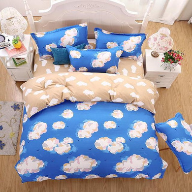 New style Bedding Sets Blue feather plus Cotton quilt/Duvet Cover Bed Sheet pillowcase 3/4 pcs Home bedding Queen Full Twin Size