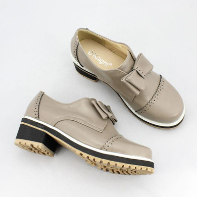 Fashion Bow Slip-on Women Oxford Shoes Ladies Casual Low Heeled Oxfords Vintage England Style Oxford Shoes For Women Size 34-46