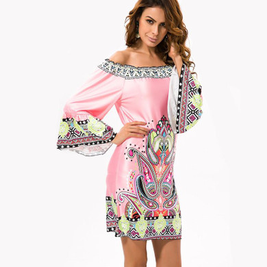 Fashion Bohemian Summer Dress Print Beach Vintage Sexy Female Vestidos De Festa Casual Ladies Clothing Women Robe Party Dresses